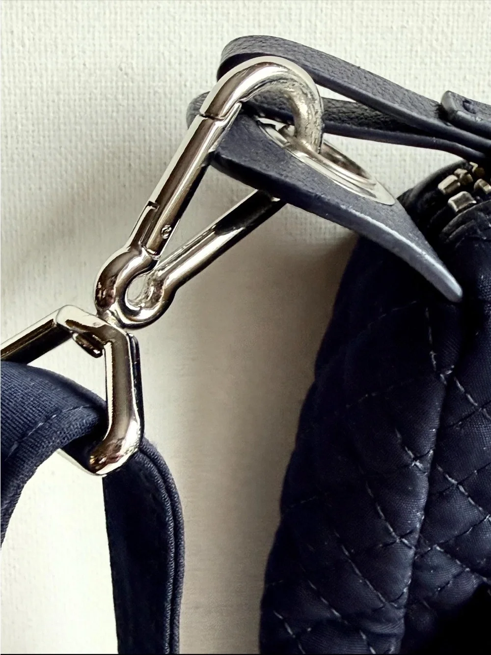 Vera Bradley Quilted Black Mailbag Messenger
